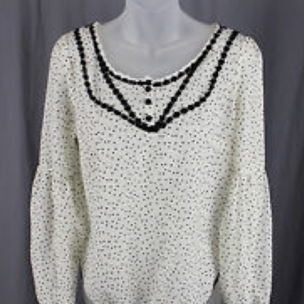 Free People FP M Joanna Blouse Dots Peasant Shirt